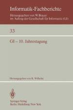 GI ¿ 10. Jahrestagung af R. Wilhelm