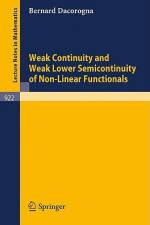 Weak Continuity and Weak Lower Semicontinuity of Non-Linear Functionals af B. Dacorogna