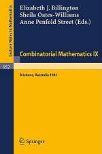 Combinatorial Mathematics IX af S. Oates-Williams
