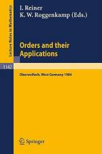 Orders and their Applications af Irving Reiner