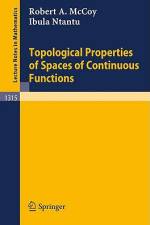 Topological Properties of Spaces of Continuous Functions af Robert A. McCoy