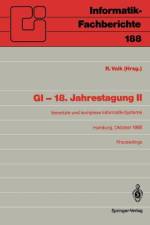 GI ¿ 18. Jahrestagung II af Rüdiger Valk