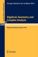 Algebraic Geometry and Complex Analysis af Enrique Ramirez de Arellano