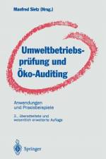 Umweltbetriebsprüfung und Öko-Auditing af Manfred Sietz