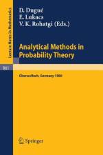 Analytical Methods in Probability Theory af E. Lukacs
