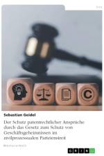 Der Schutz patentrechtlicher Ansprüche durch das Gesetz zum Schutz von Geschäftsgeheimnissen im zivilprozessualen Parteienstreit af Sebastian Geidel