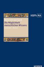 Die Möglichkeit menschlichen Wissens af Heinrich von Gent