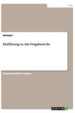Einführung in das Vergaberecht af Anonym