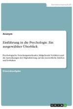 Einführung in die Psychologie. Ein ausgewählter Überblick af Anonym