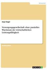 Versorgungsgesellschaft ohne paralelles Wachstum der wirtschaftlichen Leistungsfähigkeit af Anja Siegel