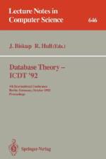 Database Theory - ICDT '92 af Joachim Biskup