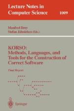 KORSO: Methods, Languages, and Tools for the Construction of Correct Software af Stefan Jähnichen