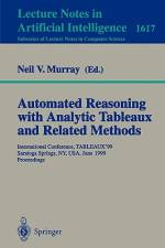 Automated Reasoning with Analytic Tableaux and Related Methods af Neil V. Murray