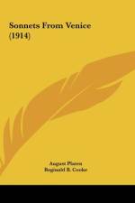 Sonnets From Venice (1914) af August Platen