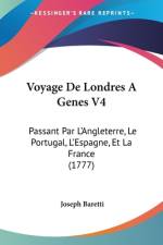 Voyage De Londres A Genes V4 af Joseph Baretti