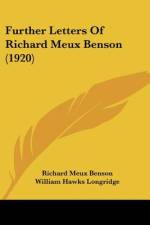 Further Letters Of Richard Meux Benson (1920) af Richard Meux Benson