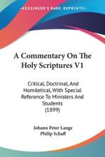 A Commentary On The Holy Scriptures V1 af Johann Peter Lange
