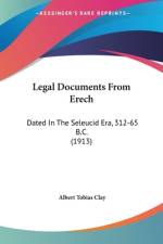 Legal Documents From Erech af Albert Tobias Clay
