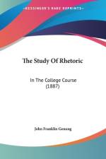 The Study Of Rhetoric af John Franklin Genung