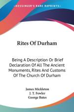 Rites Of Durham af James Mickleton
