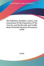 The Definitions, Postulates, Axioms, And Enunciations Of The Propositions Of The First Six, And The Eleventh And Twelfth Books Of Euclid's Elements Of Geometry (1848) af Euclid
