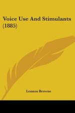 Voice Use And Stimulants (1885) af Lennox Browne