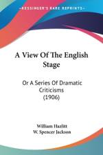 A View Of The English Stage af William Hazlitt