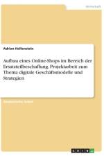 Aufbau eines Online-Shops im Bereich der Ersatzteilbeschaffung. Projektarbeit zum Thema digitale Geschäftsmodelle und Strategien af Adrian Hollenstein