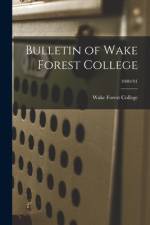 Bulletin of Wake Forest College; 1900/01 af Wake Forest College