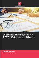 Diploma ministerial n.º 1275: Criação de títulos af Latifa Bouras
