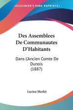 Des Assemblees De Communautes D'Habitants af Lucien Merlet