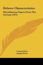Hebrew Characteristics af Leopold Zunz