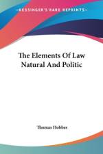 The Elements Of Law Natural And Politic af Thomas Hobbes