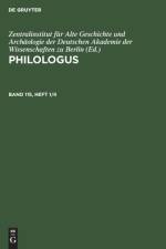 Philologus, Band 115, Heft 1/4, Philologus Band 115, Heft 1/4 af Zentralinstitut für Alte Geschichte und Archäologie der Deutschen Akademie der Wissenschaften zu Berlin