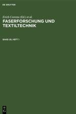 Faserforschung und Textiltechnik. Band 26, Heft 1 af Erich Correns