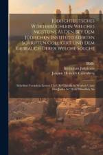 Jüdischteutsches Wörterbüchlein Welches Meisteins As Den Bey Dem Jüdischen Instituto Edirten Schriften Colligirt Und Dem Gebrauch Derer Welche Solche af Johann Heinrich Callenberg