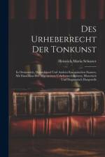 Des Urheberrecht Der Tonkunst af Heinrich Maria Schuster