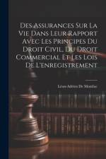 Des Assurances Sur La Vie Dans Leur Rapport Avec Les Principes Du Droit Civil, Du Droit Commercial Et Les Lois De L'enregistrement af LÃ©on-Adrien de Montluc