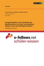 Acetylsalicylsäure: Die Synthese des Medikamentes auf zwei verschiedenen Wegen sowie die Stoffeigenschaften af Anonym