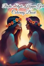 Boho Style Hippie Girls Coloring Book