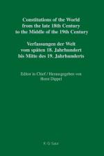 Constitutions of the World from the late 18th Century to the Middle of the 19th Century, Part VI, Rio Grande ¿ Texas af Horst Dippel