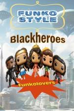 Funko-style blackheroes coloring book in reverse af Mirian Correa