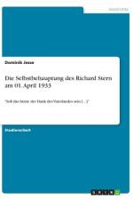 Die Selbstbehauptung des Richard Stern am 01. April 1933 af Dominik Jesse