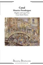 Canal Cross Stitch Pattern - Maurice Prendergast af Carmen Wolf