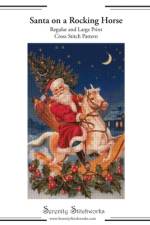 Santa on a Rocking Horse Cross Stitch Pattern af Carmen Wolf