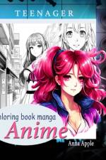 Teenager anime coloring book manga af Anna Apple