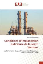 Conditions D'implantation Judicieuse de la Joint-Venture af John Ekina Bongongo