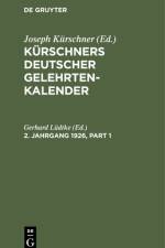 Kürschners Deutscher Gelehrten-Kalender. 2. Jahrgang 1926 af Gerhard Ludtke