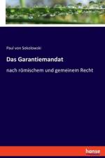 Das Garantiemandat af Paul Von Sokolowski