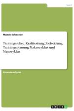 Trainingslehre. Krafttestung, Zielsetzung, Trainingsplanung Makrozyklus und Mesozyklus af Mandy Schmiedel